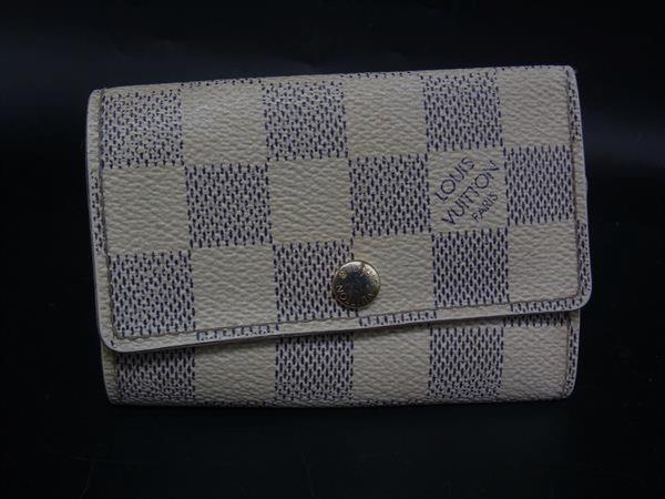 LOUIS VUITTON ルイヴィトン N61745 ダミエアズール ミュルティクレ6 6連 キーケース 鍵入れ レディース メンズ アイボリー系 DJ3189