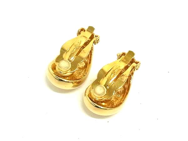 pleasure-Store 楽天市場店の■美品■ pierre cardin ピエールカルダン クリップ式 イヤリング アクセサリー レディース ゴールド系 DK3294｜アングル2