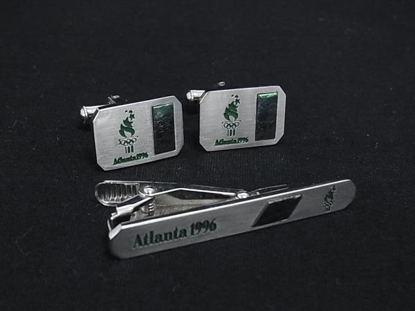 Hawaiian Jewelry - ■美品■ アトランタオリンピック 1996年 ネクタイピン カフリンクス カフスボタン 2点セット メンズ シルバー系 DK5713