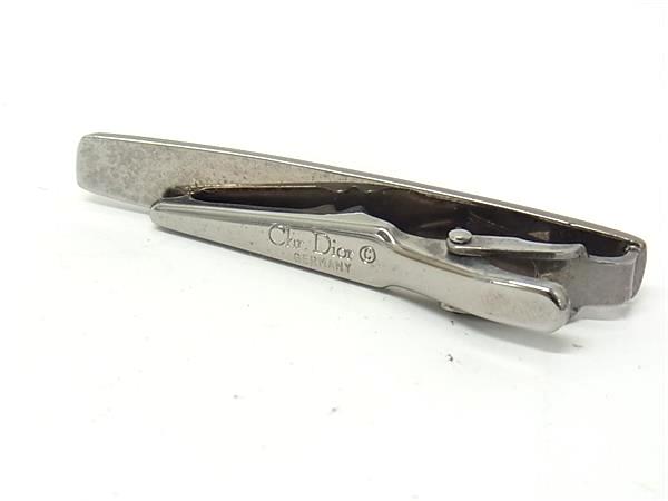 ■美品■ ChristianDior ディオール ヴィンテージ ネクタイピン タイクリップ アクセサリー メンズ ゴールド系×シルバー系 DK6948 2