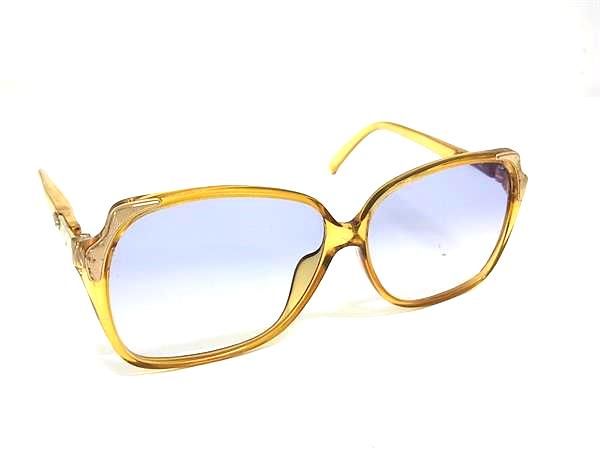 ChristianDior クリスチャンディオール 度入り サングラス メガネ 眼鏡 クリアイエロー系 DK7155