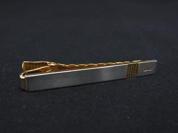 Other - ■美品■ ChristianDior ディオール ヴィンテージ ネクタイピン タイクリップ アクセサリー メンズ シルバー系×ゴールド系 DK7206