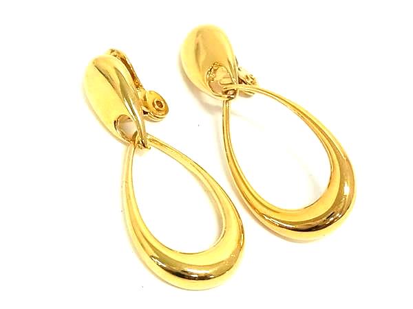 ■美品■ MONET モネ クリップ式 イヤリング アクセサリー レディース ゴールド系 DK7467(4)
