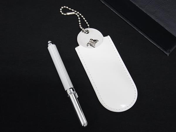 ■新品同様■ MIKIMOTO ミキモト 本真珠 アコヤ真珠 パール約4? リップブラシ ミラー 鏡 2点セット シル..