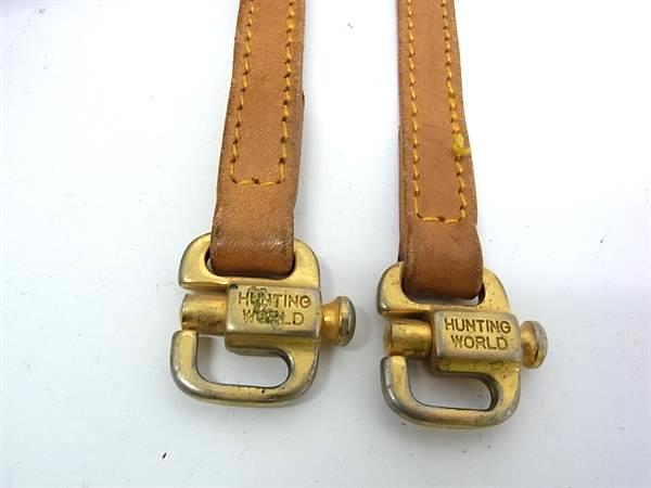pleasure-Store 楽天市場店のHUNTING WORLD ハンティングワールド バッグ用 ショルダーストラップ 斜め掛け ブラウン系 DK7517｜アングル3