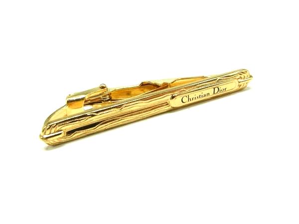 ChristianDior クリスチャンディオール ネクタイピン タイクリップ アクセサリー 紳士 ビジネス メンズ ゴールド系 DM8871