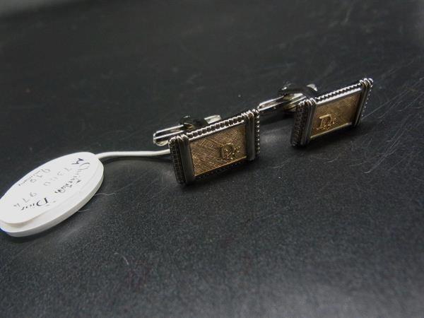 ■美品■ ChristianDior クリスチャンディオール カフスボタン カフリンクス アクセサリー メンズ シルバー系×ゴールド系 DM8886