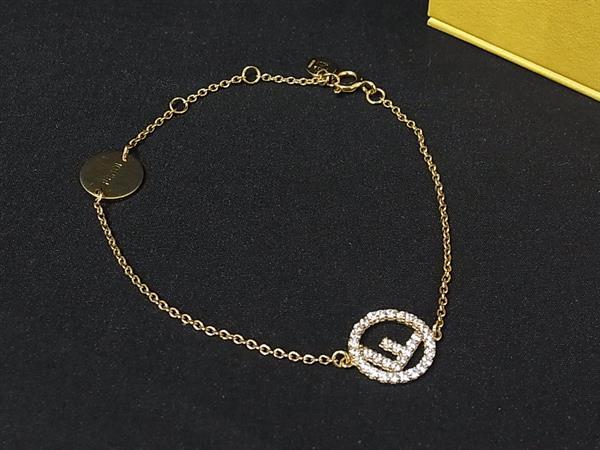 樂天商城 - ■新品同様■ FENDI フェンディ エフイズ ラインストーン ブレスレット アクセサリー レディース メンズ ゴールド系 FV8185