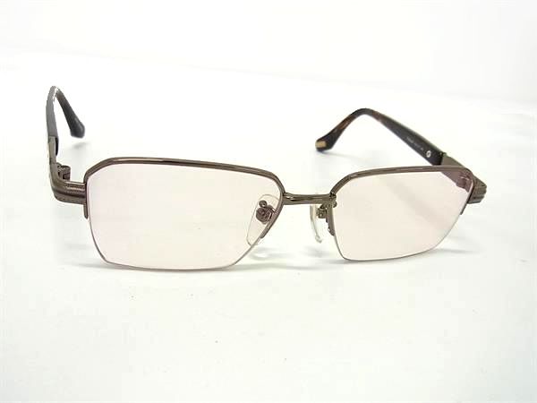■美品■ DAKS ダックス DK-2003 53□17-143 度入り メガネ 眼鏡 めがね レディース メンズ ブラウン系 DJ3217