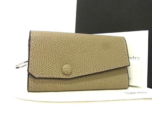 Valextra ヴァレクストラ レザー 6連 キーケース 鍵入れ メンズ レディース グレージュ系 DJ4921