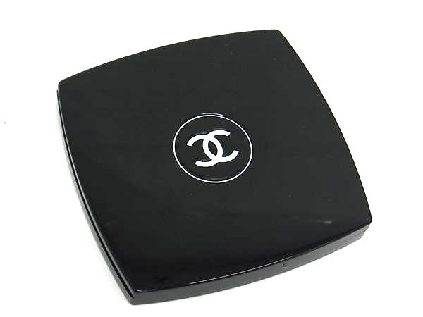 ■極美品■ CHANEL シャネル ココマーク ミロワール ドゥーブル ファセット 折り畳み コンパクトミラー 拡大鏡 ブラック系 DK1926