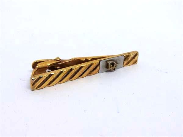 ChristianDior クリスチャンディオール ヴィンテージ ネクタイピン タイクリップ アクセサリー ゴールド系×シルバー系 DK6943