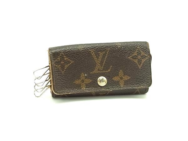 LOUIS VUITTON ルイヴィトン M62631 モノグラム ミュルティクレ4 4連 キーケース 鍵入れ メンズ レディース ブラウン系 DM8179