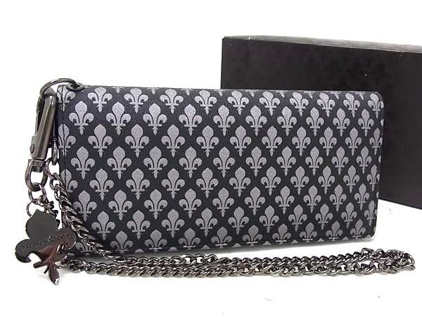 ■極美品■ PATRICK COX パトリックコックス ナイロン 二つ折り 長財布 ウォレット 札入れ 小銭入れ ブラック系 DN1423
