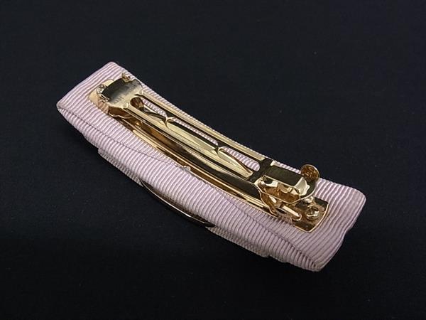 Salvatore Ferragamo フェラガモ ヴァラリボン キャンバス バレッタ ヘアアクセサ...