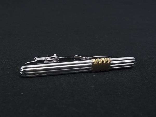 ■美品■ ChristianDior クリスチャンディオール タイクリップ ネクタイピン メンズ 紳士 ビジネス シルバー系×ゴールド系 DN1644