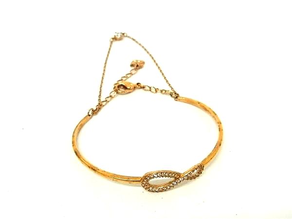 Other - SWAROVSKI スワロフスキー ラインストーン 2連 ブレスレット アクセサリー レディース ゴールド系 DN1772