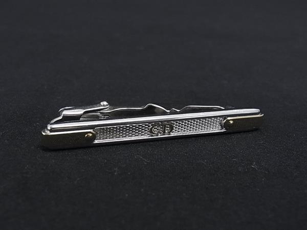 ■美品■ ChristianDior クリスチャンディオール ヴィンテージ ネクタイピン タイクリップ アクセサリー メンズ シルバー系 DN1839