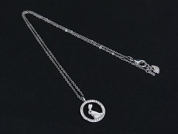SWAROVSKI スワロフスキー ラインストーン ラビット うさぎ ネックレス ペンダント アクセサリー レディース シルバー系 DN1850