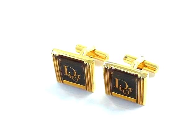 ChristianDior クリスチャンディオール ヴィンテージ カフスボタン カフリンクス アクセサリー 紳士 メンズ ゴールド系 DK8123