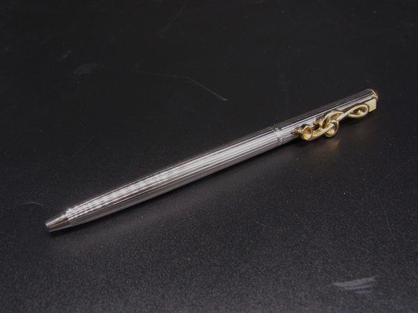 Other - MIKIMOTO ミキモト ト音記号 ツイスト式 ボールペン 筆記用具 ステーショナリー シルバー系×ゴールド系 DN0900