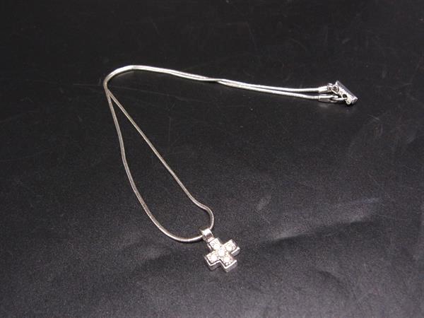 Other - ■美品■ SWAROVSKI スワロフスキー クロス 十字架 ラインストーン ネックレス ペンダント アクセサリー シルバー系 DK4770