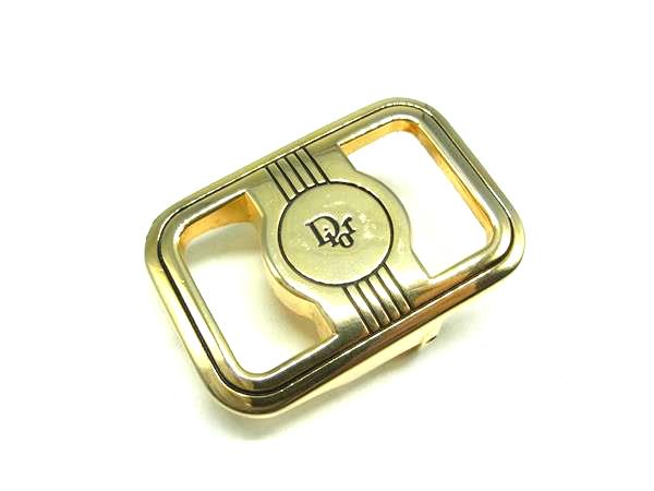 ■美品■ ChristianDior クリスチャンディオール ヴィンテージ バックルのみ ベルトバックル ベルト用金具 ゴールド系 DK5353