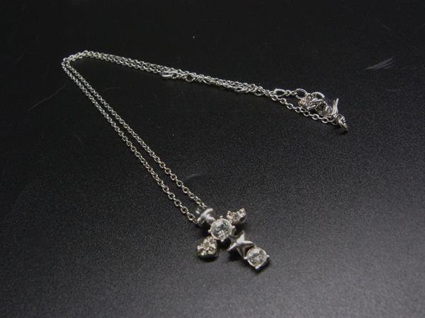 Pearl - SWAROVSKI スワロフスキー クリスタル クロス ネックレス ペンダント アクセサリー レディース シルバー系×クリア DN0934