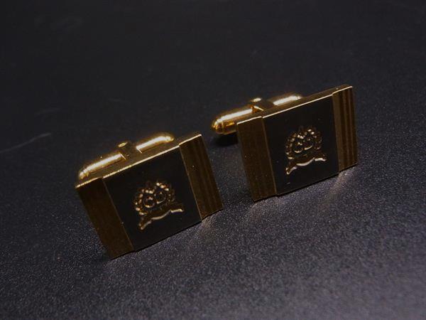 ■美品■ ChristianDior クリスチャンディオール カフス カフリンクス アクセサリー メンズ ゴールド系×シルバー系 DN1038