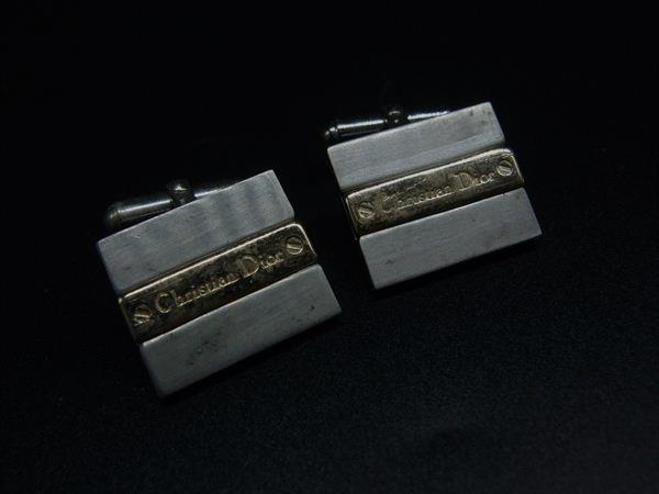 ChristianDior クリスチャンディオール カフス カフリンクス アクセサリー メンズ シルバー系×ゴールド系 DN1041