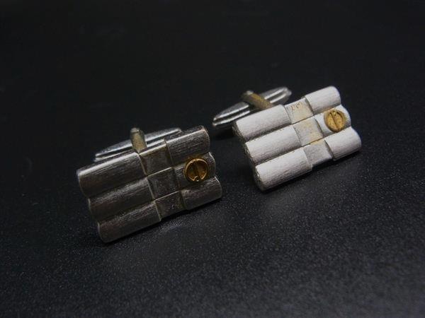 dunhill ダンヒル カフス カフリンクス アクセサリー 紳士 ビジネス メンズ シルバー系×シルバー系 DN1042