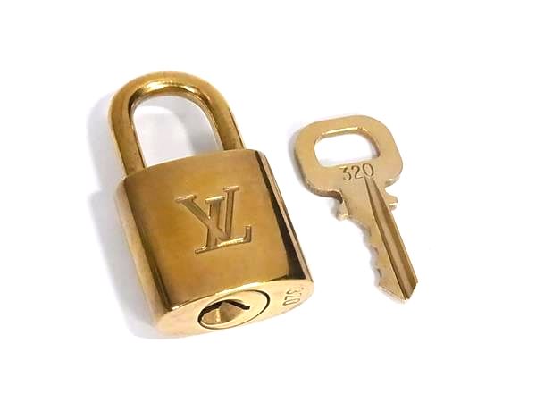 乐天商城 - ■美品■ LOUIS VUITTON ルイヴィトン カデナ 南京錠 パドロック 320 鍵 キー ゴールド系 DK0981