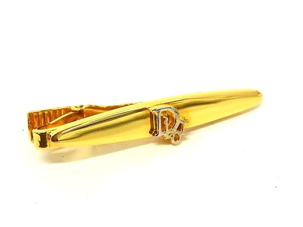 ■美品■ ChristianDior クリスチャンディオール ヴィンテージ タイクリップ ネクタイピン アクセサリー メンズ ゴールド系 DN2100