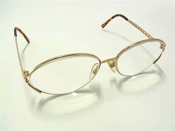 ■美品■ChristianDior クリスチャンディオール 2938A 40 55□15 130 度入り メガネ 眼鏡 めがね レディース メンズ ゴールド系 DJ2429