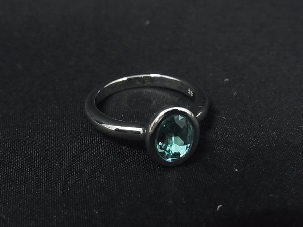 ■美品■ SWAROVSKI スワロフスキー クリスタル カラーストーン リング 指輪 アクセサリー 表記サイズ 55(約13号) シルバー系 DK8036
