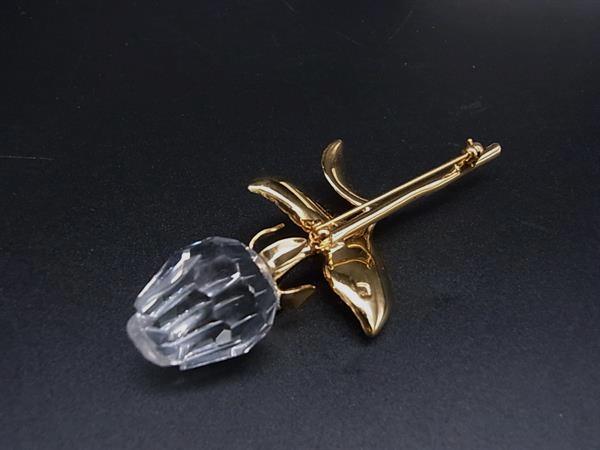 SWAROVSKI スワロフスキー ーズ バラ ピンブローチ ピンバッジ アクセサリー レデ...