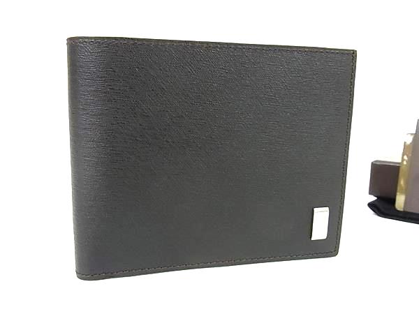 ■美品■ dunhill ダンヒル サイドカー レザー 二つ折り 財布 ウォレット 札入れ 小銭入れ メンズ ブラウン系 FT5021