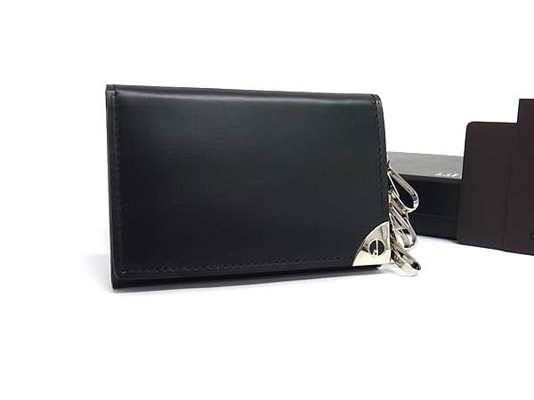 ■新品同様■ dunhill ダンヒル ロンドンスタイル レザー 6連 キーケース 鍵入れ メンズ ブラック系 FT5044