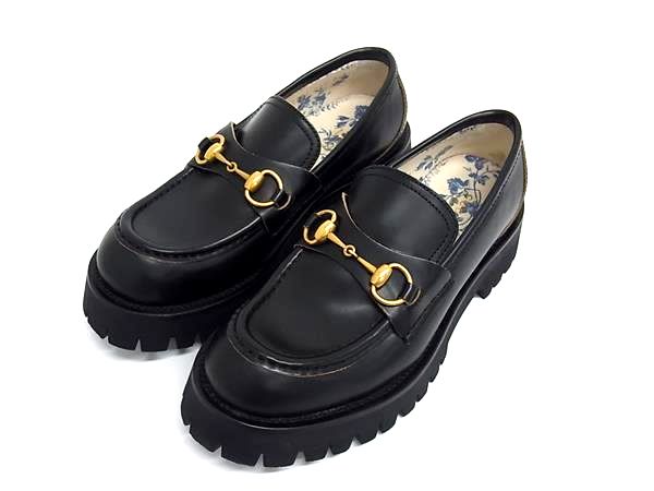 【お値下げ】GUCCI ローファー(レザーソウル) 38 お値下げ】GUCCI ローファー(レザーソウル) 38