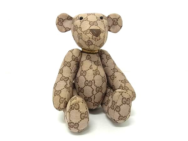 楽天市場】gucci グッチ ggキャンバス テディベア ぬいぐるみの通販