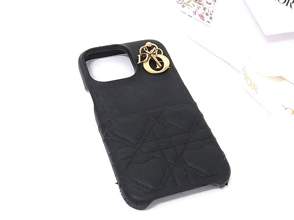 ChristianDior クリスチャンディオール レディディオール カナージュ ハート レザー iPhone15Pro Max 対応 スマホケース FW0656