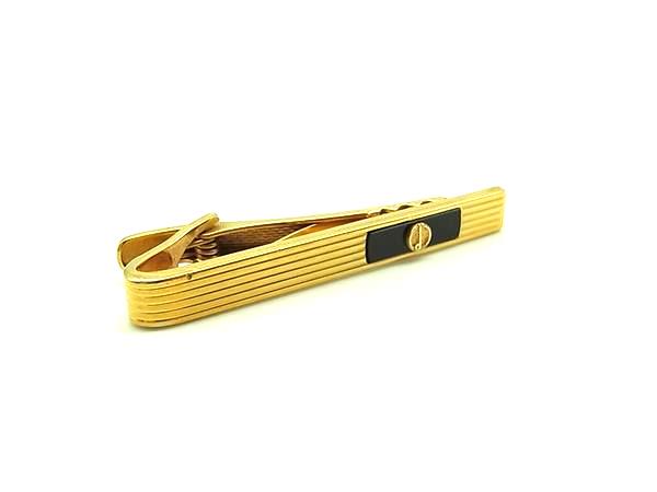 乐天商城 - ■美品■ dunhill ダンヒル ネクタイピン タイクリップ アクセサリー ビジネス 紳士 メンズ ゴールド系×ブラック系 DK6511