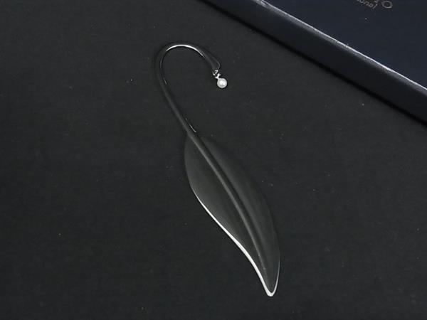 ■美品■ MIKIMOTO ミキモト 本真珠 アコヤ真珠 パール 約3mm ブックマーカー 栞 しおり 文房具 シルバー..