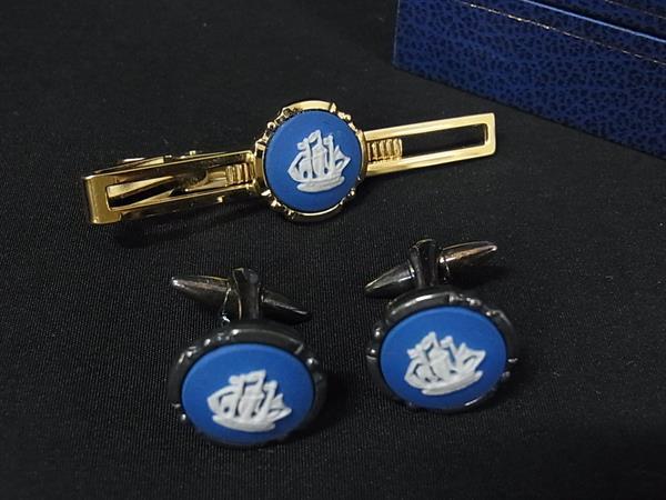 WEDGWOOD ウェッジウッド ジャスパー カメオ カフスボタン カフリンクス タイピン アクセサリー 2点セ..