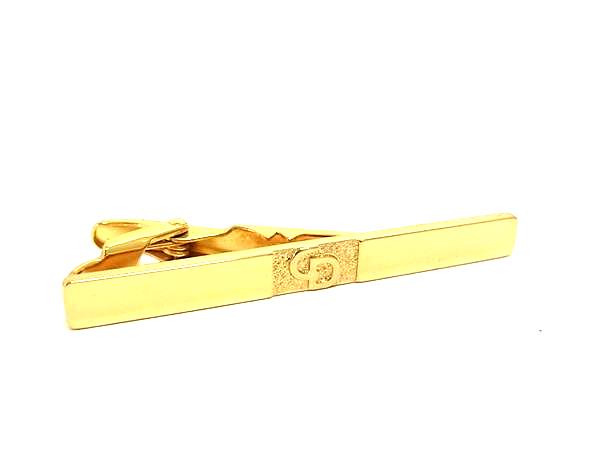■美品■ ChristianDior ディオール ネクタイピン タイクリップ ビジネス 紳士 メンズ ゴールド系 DK7867