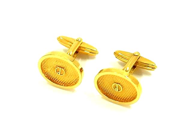 dunhill ダンヒル カフスボタン カフリンクス アクセサリー ビジネス 紳士 メンズ ゴールド系 DK7884