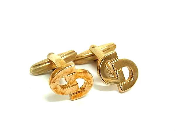 ChristianDior ディオール ヴィンテージ CDロゴ カフスボタン カフリンクス ビジネス 紳士 メンズ ゴー..