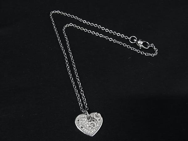 DOLCE＆GABBANA ドルチェ&ガッバーナ ラインストーン ハート ネックレス ペンダ ...