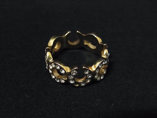 Hawaiian Jewelry - COACH コーチ オプアート ラインストーン リング 指輪 アクセサリー 約11号 レディース ゴールド系 DK8204