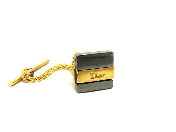 Other - ■美品■ ChristianDior ディオール タイチェーン タイピン アクセサリー ビジネス 紳士 メンズ ダークシルバー系×ゴールド系 DK8223